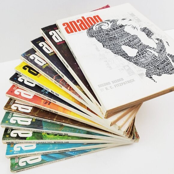 Analog Science Fiction Fact Magazines Full Complete Year 1966 12 Issues Sci-Fi - Picture 1 of 15
